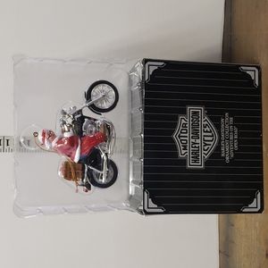 Harley Davidson Motorcycle Ornament Queen of the Road Mrs Claus with cookies